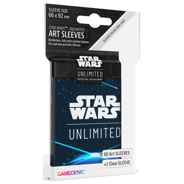 Star Wars Unlimited: La Chispa de la Rebelión – 60 Fundas Art Sleeves Space Blue 60x92mm