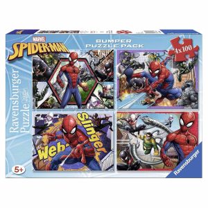 Marvel Spiderman Bumper Puzzle Pack 4x100